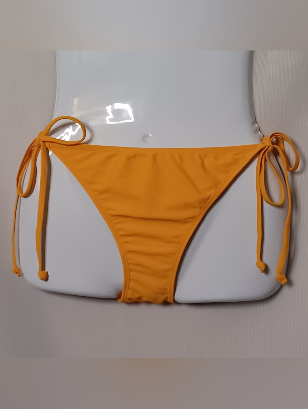 Islander Mustard Yellow Side-Tie Bikini Bottom Swimwear. Size L